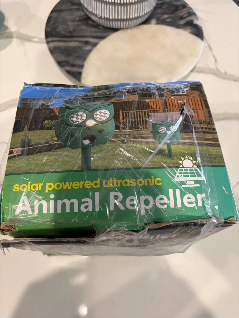Solar Powered Ultrasonic Animal Repeller - Green